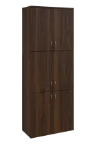 N 6 - 86D kancelářská skříň, 6-dveřová, 2150x800x400, ořech královský